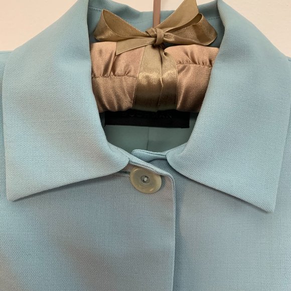 Dana Buchman Robin's-Egg Blue Spring Coat - Picture 2 of 14